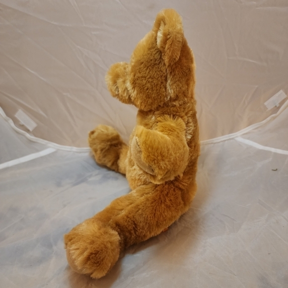 Bear Works Brown Teddy Plush Stuffed Animal Hidden Pocket in Back Cute Soft Toy - Picture 2 of 10